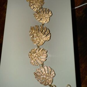 India Hicks Glittering Gold Leaf Bracelet